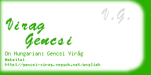 virag gencsi business card